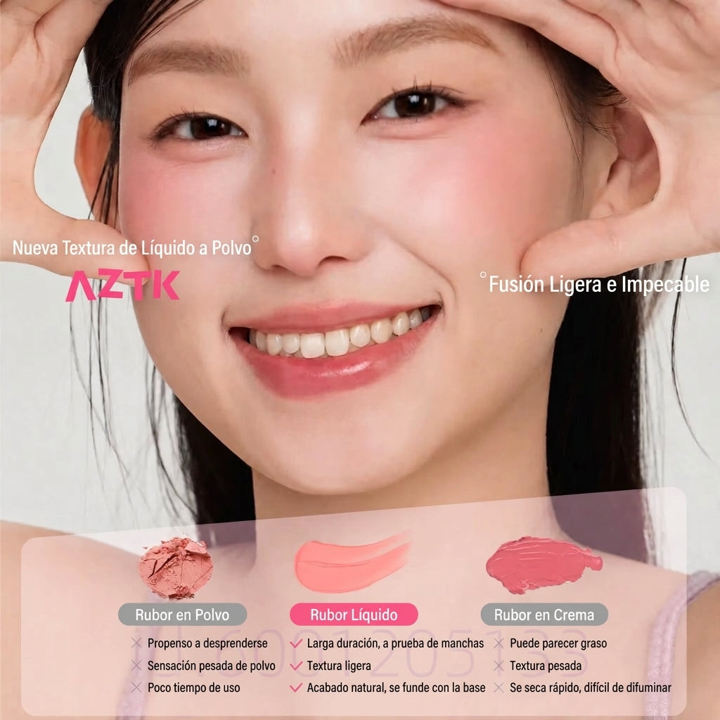 AZTK Liquid Blush — Colorete Líquido Efecto Piel Natural
