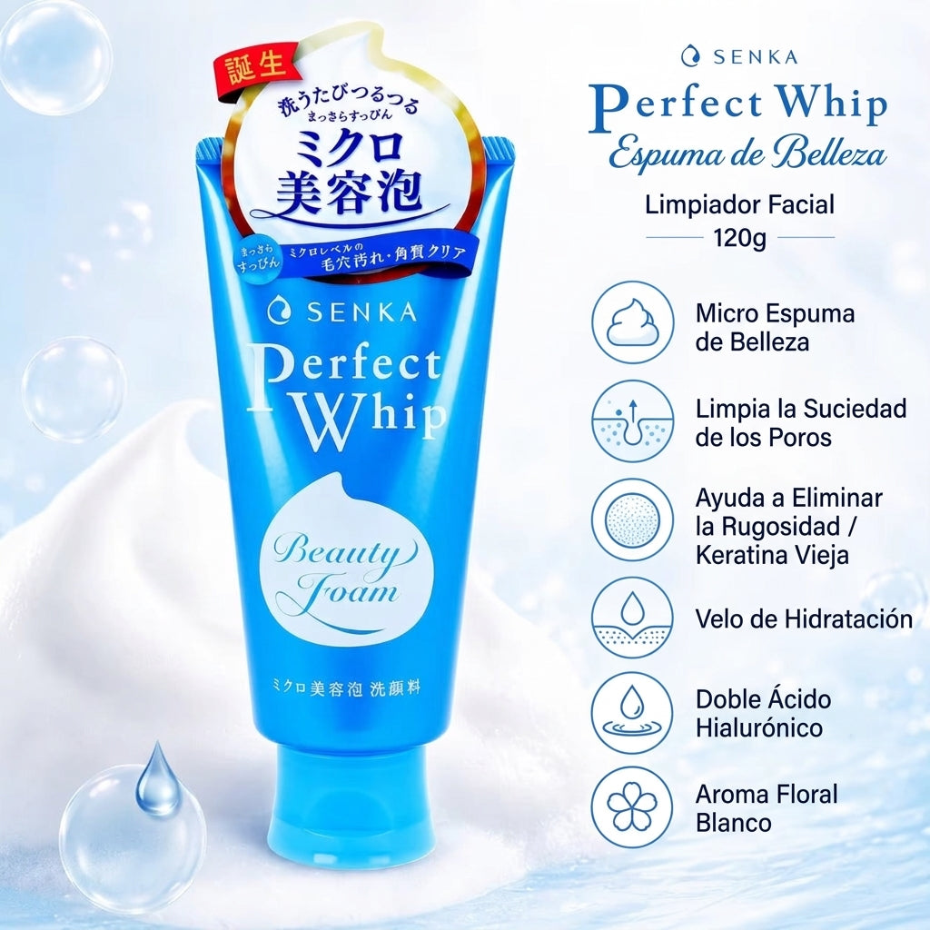 SENKA Perfect Whip — Gel Limpiador Facial Hidratante