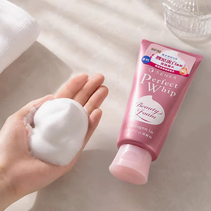 SENKA Perfect Whip Collagen Beauty Foam — Espuma Facial Hidratante